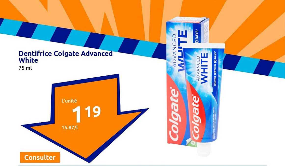 Dentifrice Colgate Advanced White