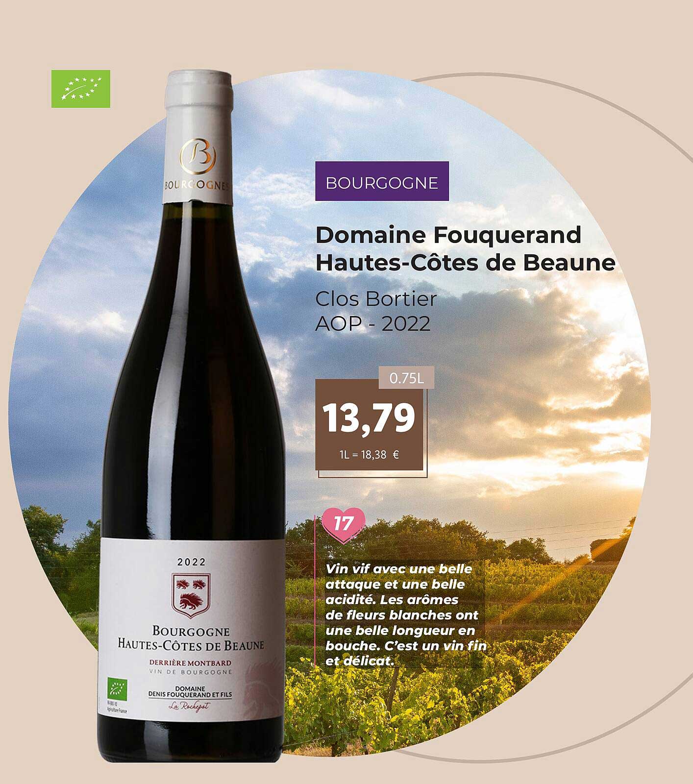domaine fouquerand hautes-côtes de beaune clos bortier aop - 2022