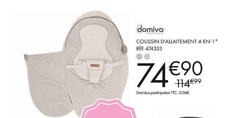 domiva coussin d'allaitement 4-en-1