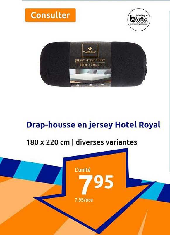 drap-housse en jersey hotel royal
