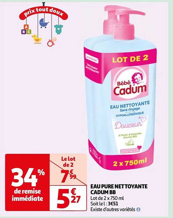 Eau Pure Nettoyante Cadum Bb