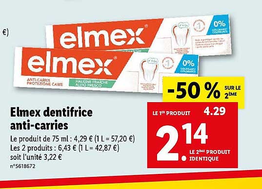 Elmex Dentifrice Anti-carries
