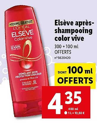 elsève après shampooing color vive
