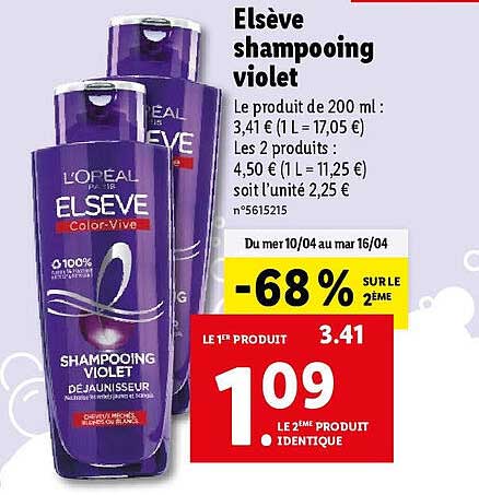 Elsève Shampooing Violet