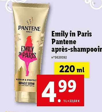 emily in paris pantene après-shampooing