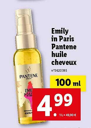 emily in paris pantene huile cheveux