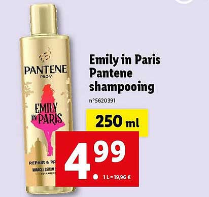 emily in paris pantene shampooing