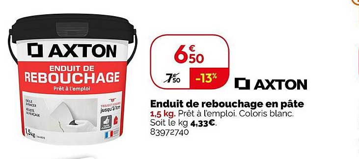 Enduit De Rebouchage En Pâte Axton