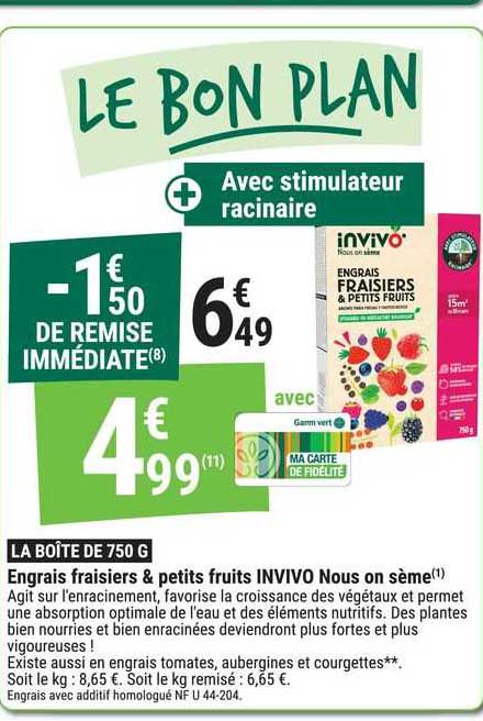 engrais fraisiers & petits fruits invivo nous on sème