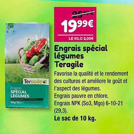 engrais spécial légumes teragile
