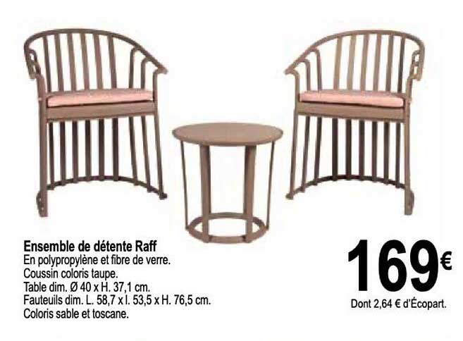 ensemble de détente raff