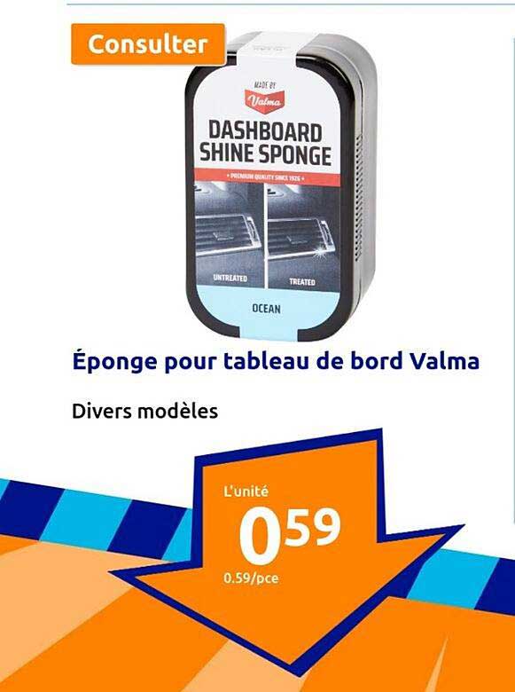 éponge pour tableau de bord valma