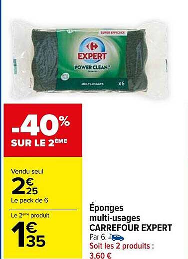éponges multi-usages carrefour expert