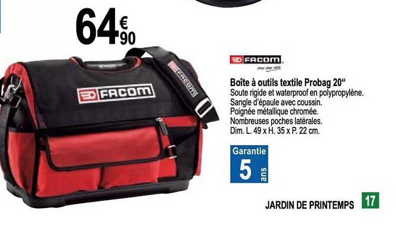 fracom boîte à outils textile probag 20"