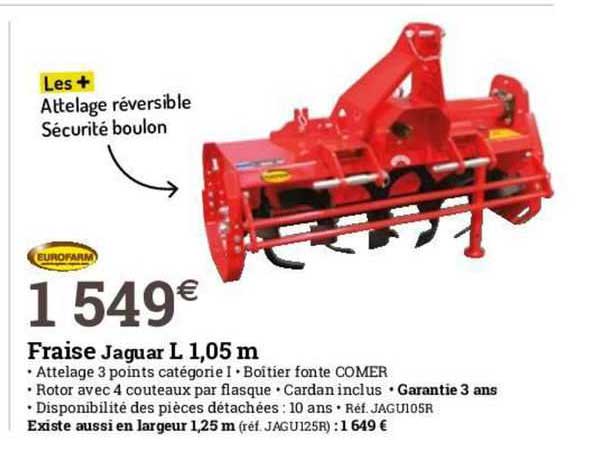 fraise jaguar l 1.05 m eurofarm