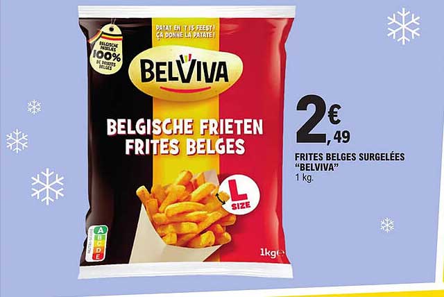 frites belges surgelées "belviva"