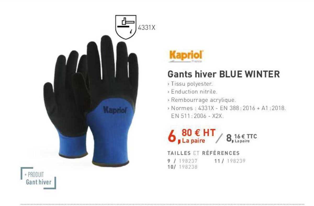 gants hiver blue winter kapriol