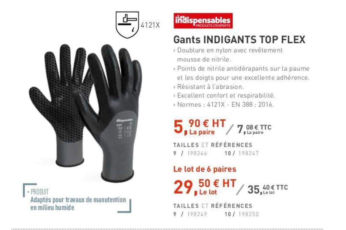 gants indigants top flex