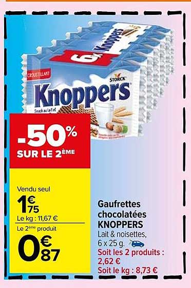 Gaufrettes Chocolatées Knoppers