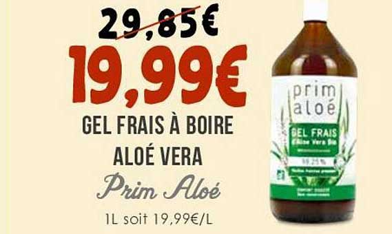 gel frais à boire aloé vera prim aloé
