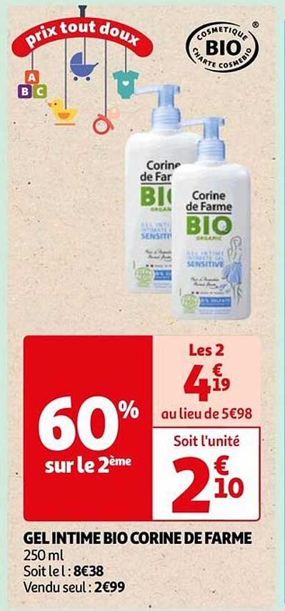 gel intime bio corine de farme