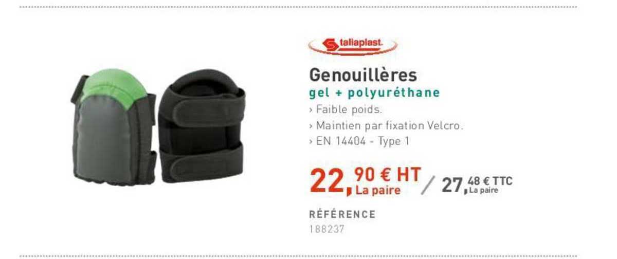 genouillères gel + polyuréthane taliaplast
