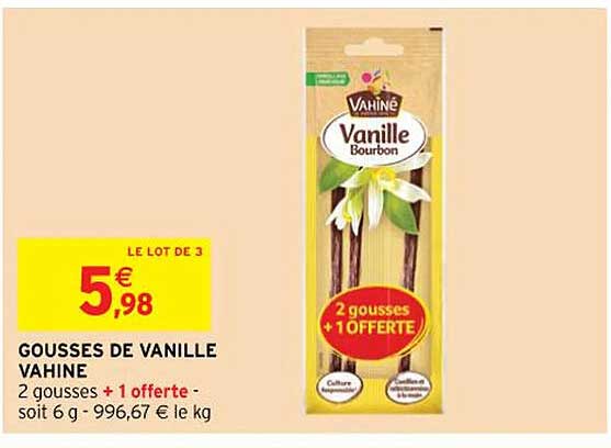 gousses de vanille vahine