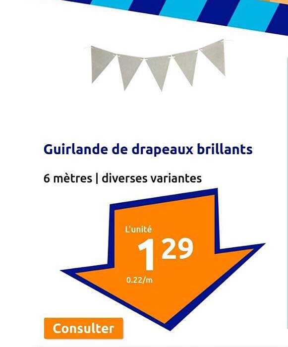 guirlande de drapeaux brillants