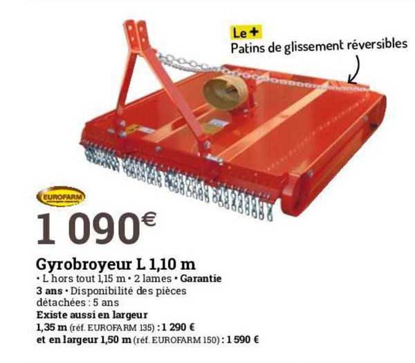 gyrobroyeur l 1.10 m eurofarm