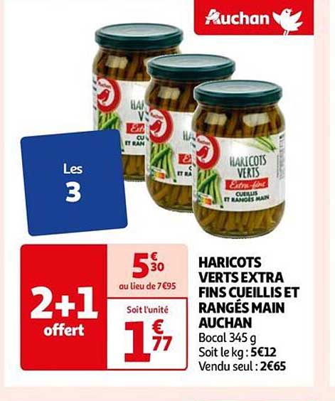 harictos verts extra fins cueillis et rangés main auchan