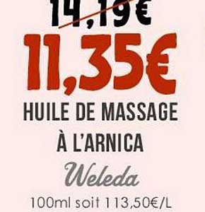 huile de massage à l'arnica weleda