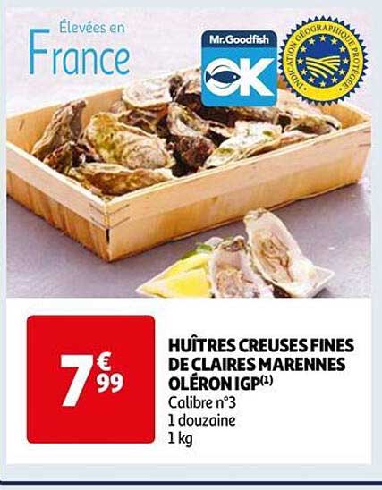 huîtres creuses fines de claires marennes oléron igp