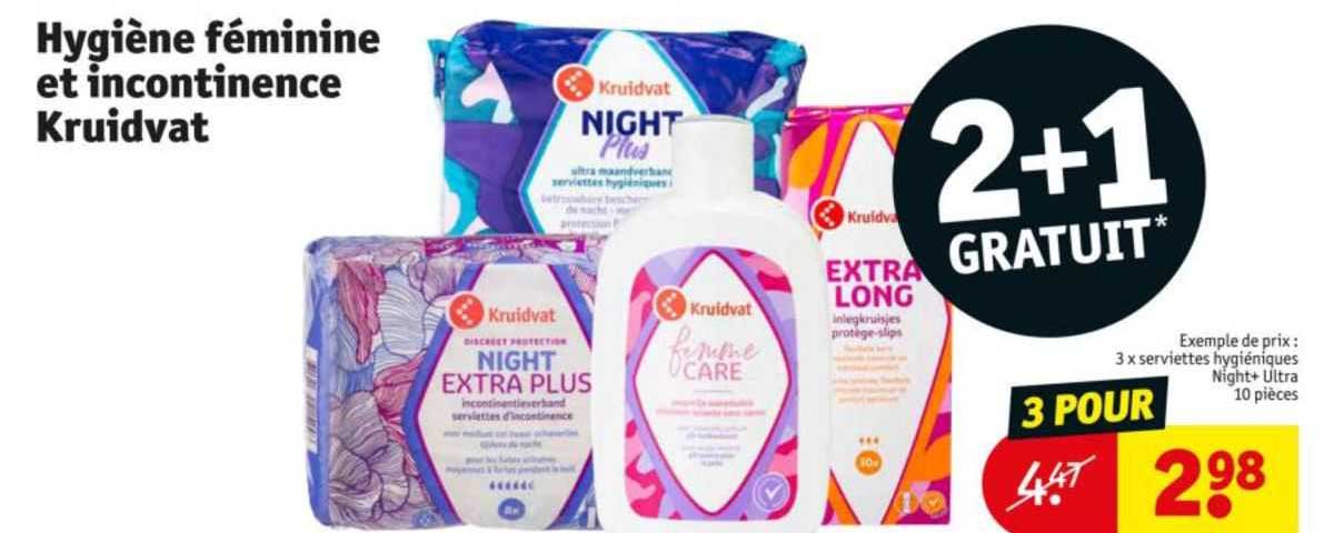 hygiène féminine et incontinence kruidvat