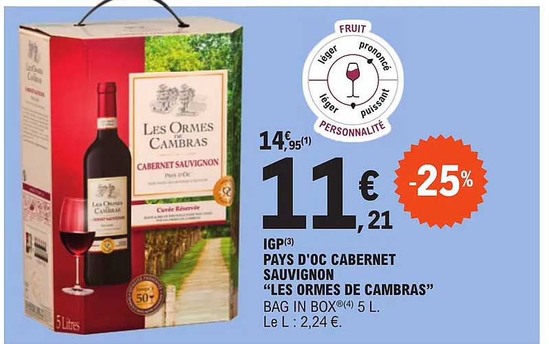 igp pays d'oc cabernet sauvignon "les ormes de cambras"