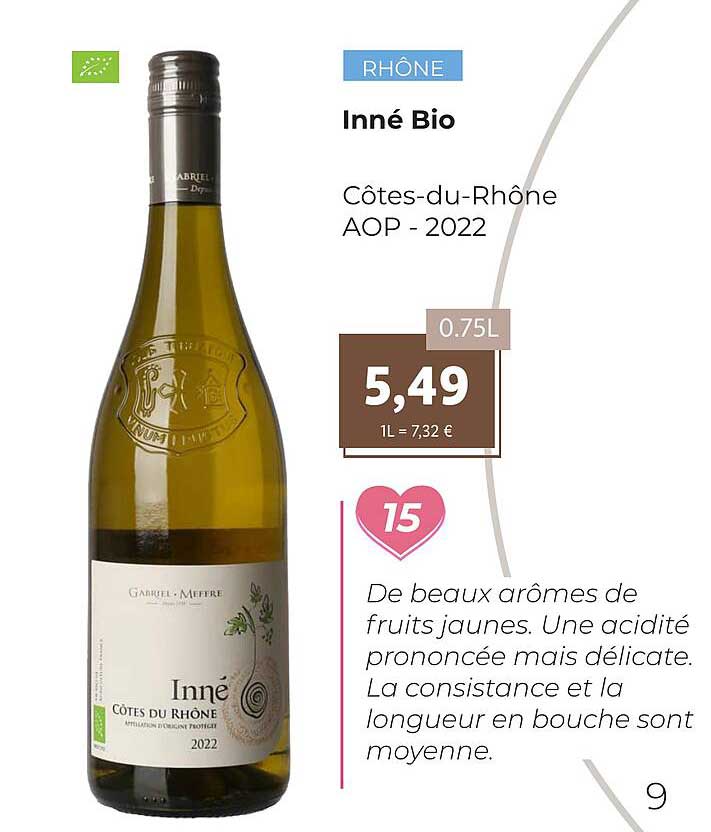 inné bio côtes-du-rhône aop - 2022