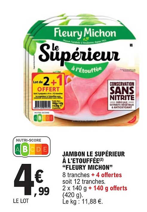 jambon le supérieur à l'etouffée "fleury michon"