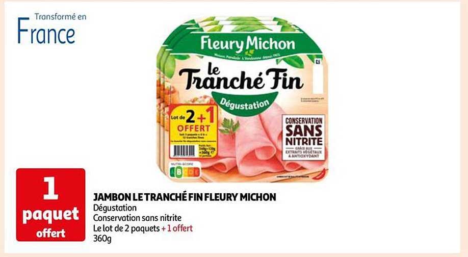 jambon le tranché fin fleury michon