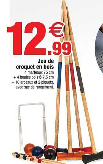 Jeu De Croquet En Bois