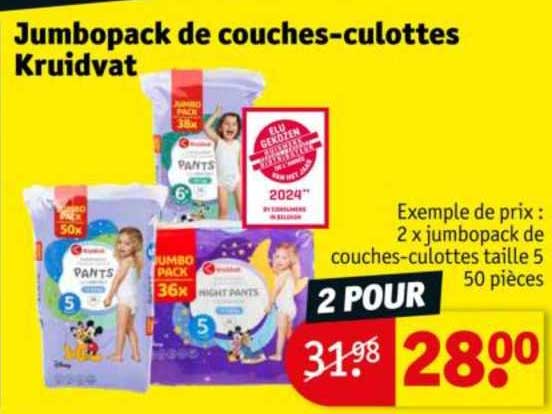 jumbopack de couches-culottes kruidvat