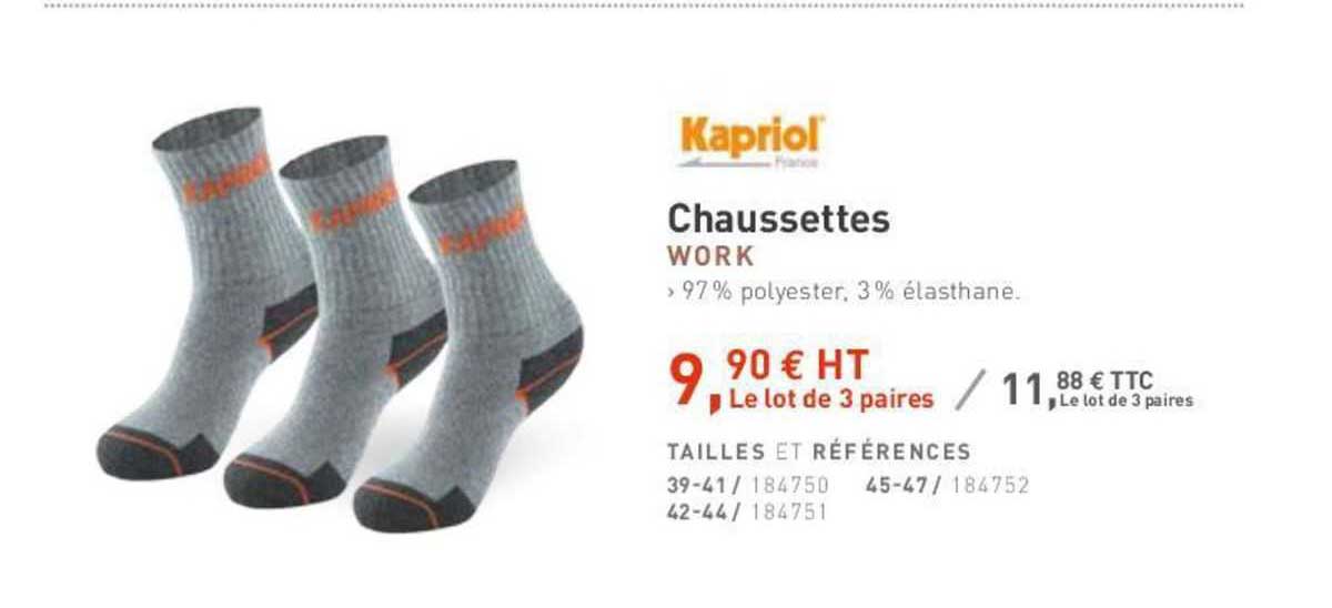 kapriol chaussettes work