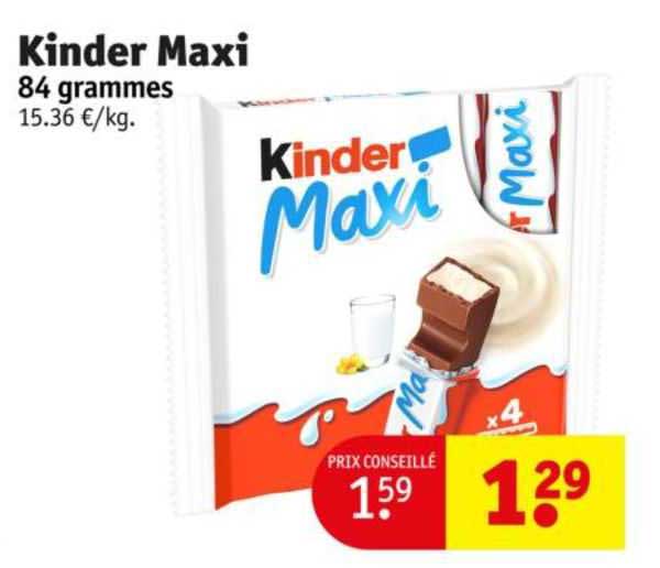 kinder maxi 84 grammes