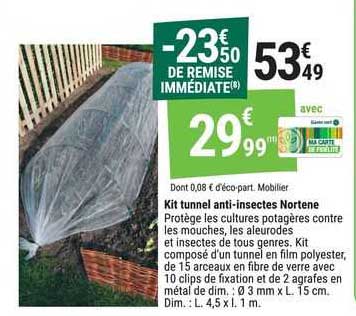 kit tunnel anti-insectes nortene