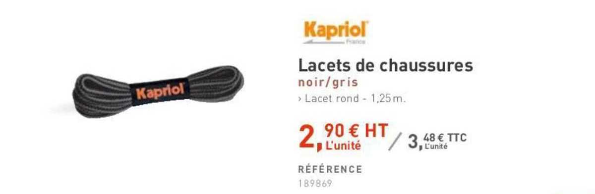 lacets de chaussures kapriol