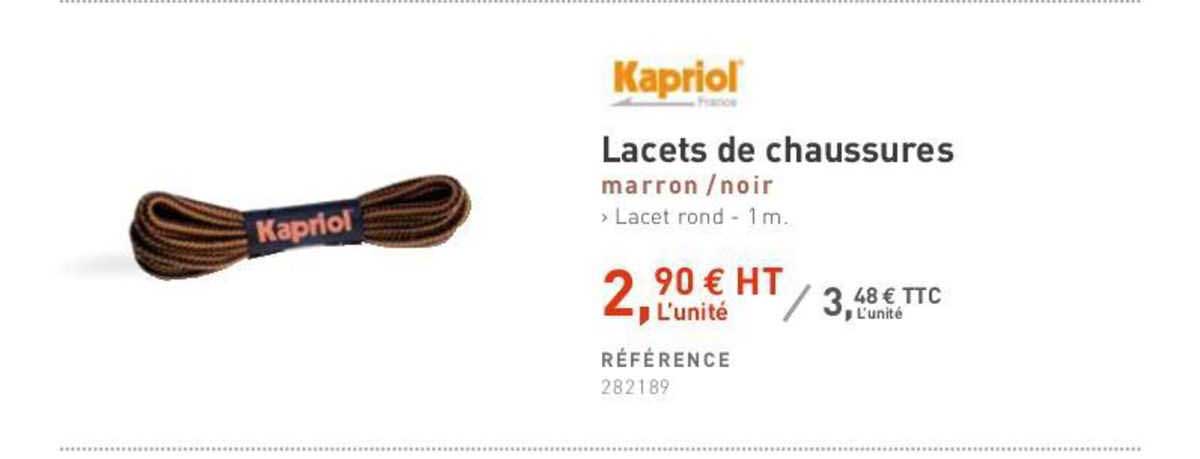 lacets de chaussures kapriol