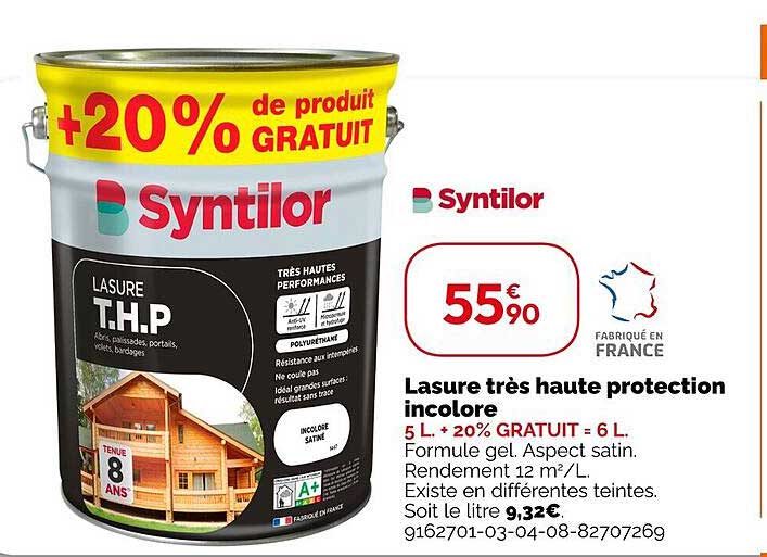lasure très haute protection incolore syntilor