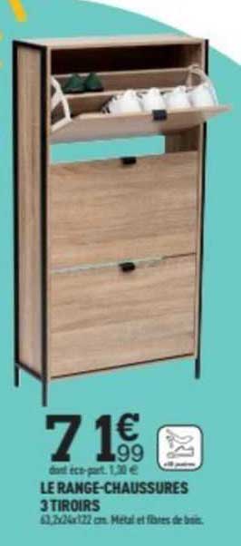 le range-chaussures 3 tiroirs