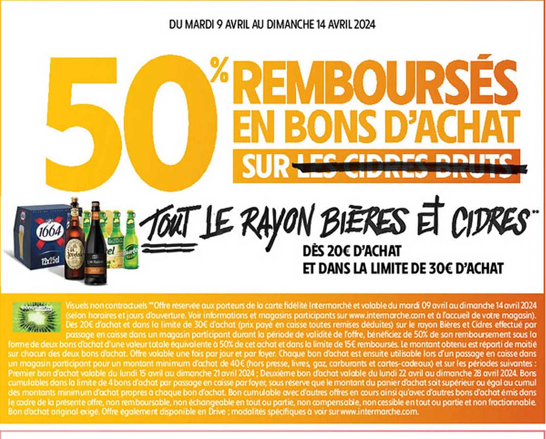 le rayon bières et cidres