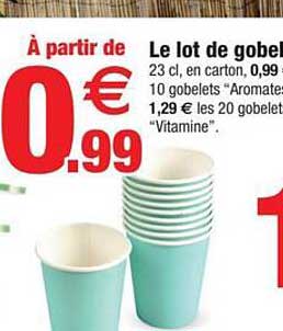 let lot de gobelet