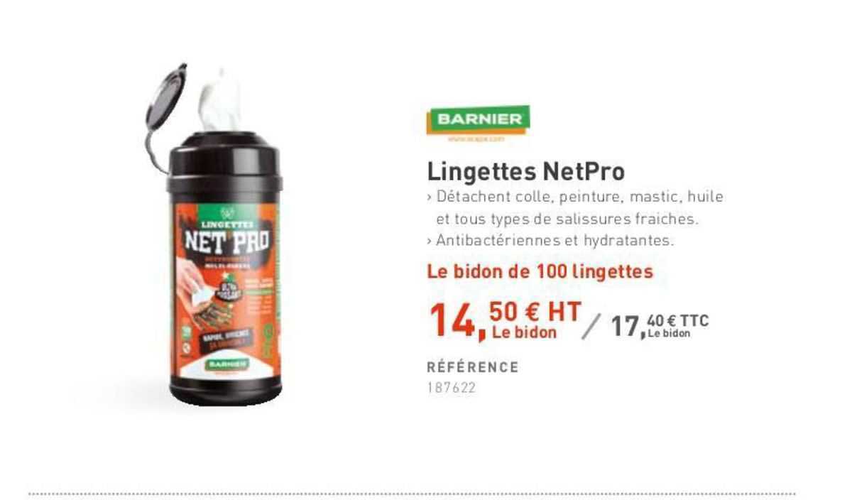 Lingettes NetPro Barnier