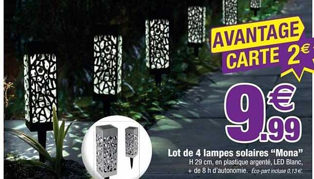 lot de 4 lampes solaires "mona"